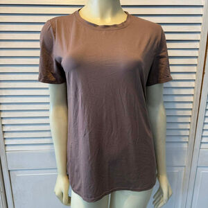 Women's Lovepoem Brown Short Sleeve Tee L